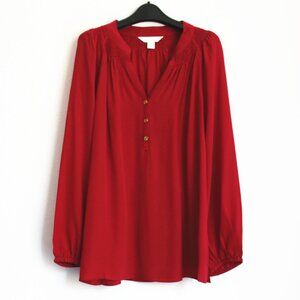 Lilly Pulitzer Elsa Silk Top, Malbec Red, Size XL